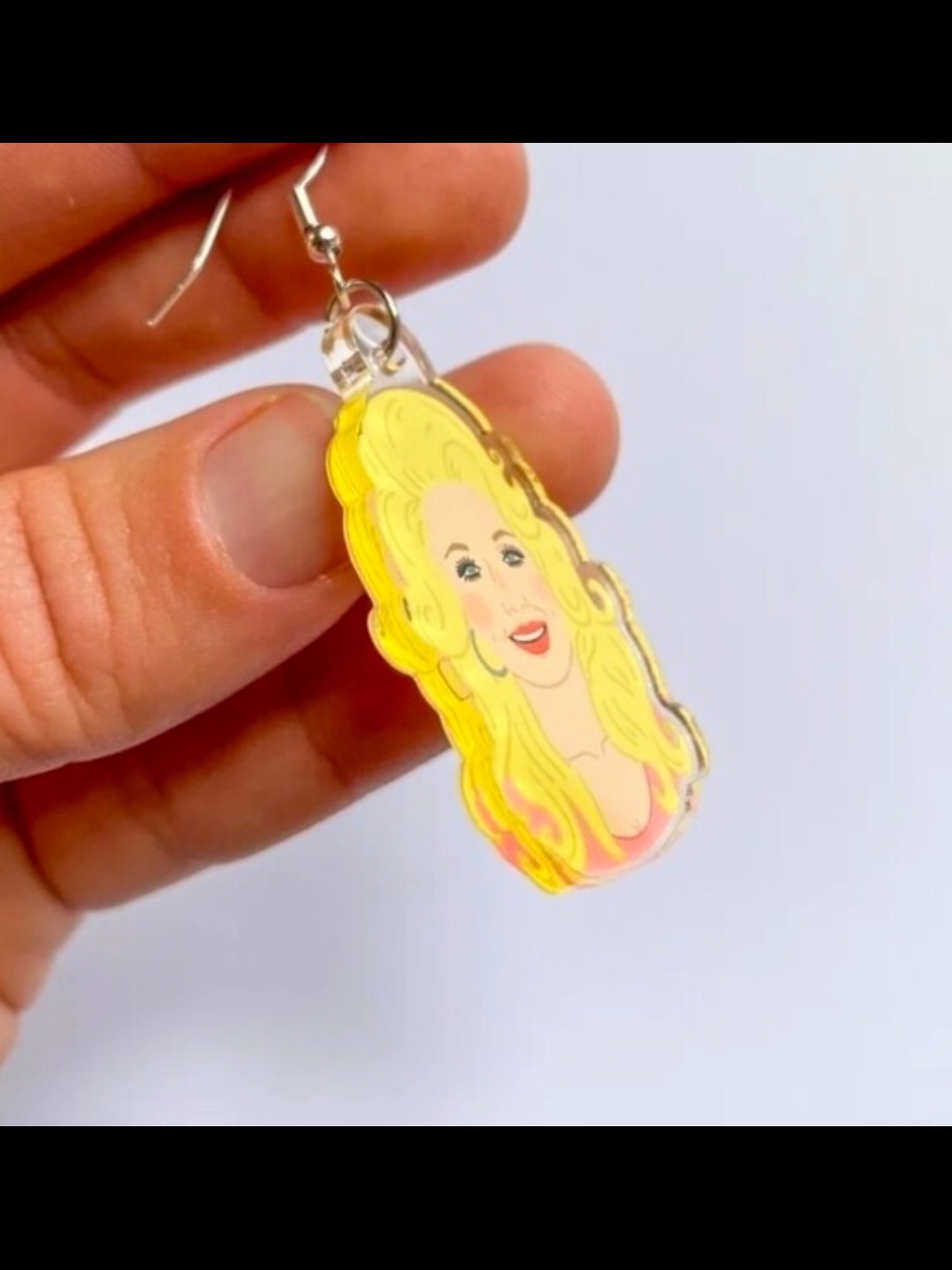 Dolly Parton Dangle Earrings Womens - Paris Woodhull - Picture 2 of 4